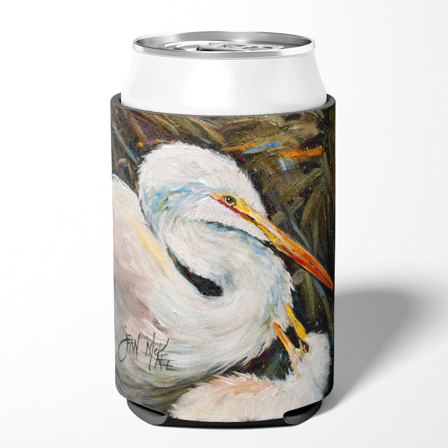 White Egret Can or Bottle Hugger JMK1227CC.