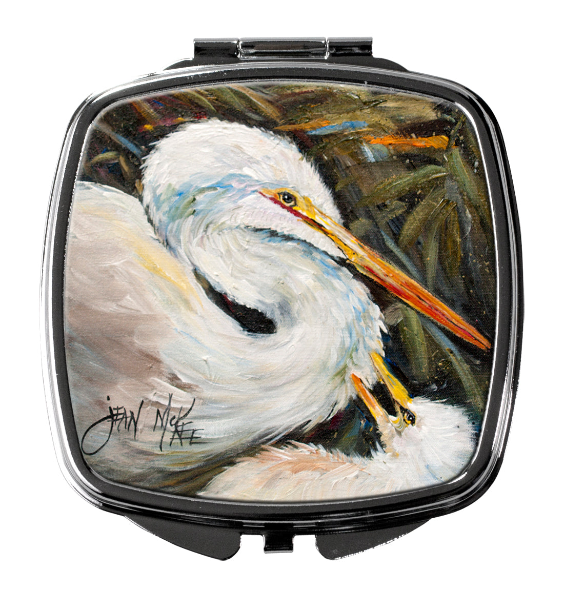 White Egret Compact Mirror JMK1227SCM  the-store.com.