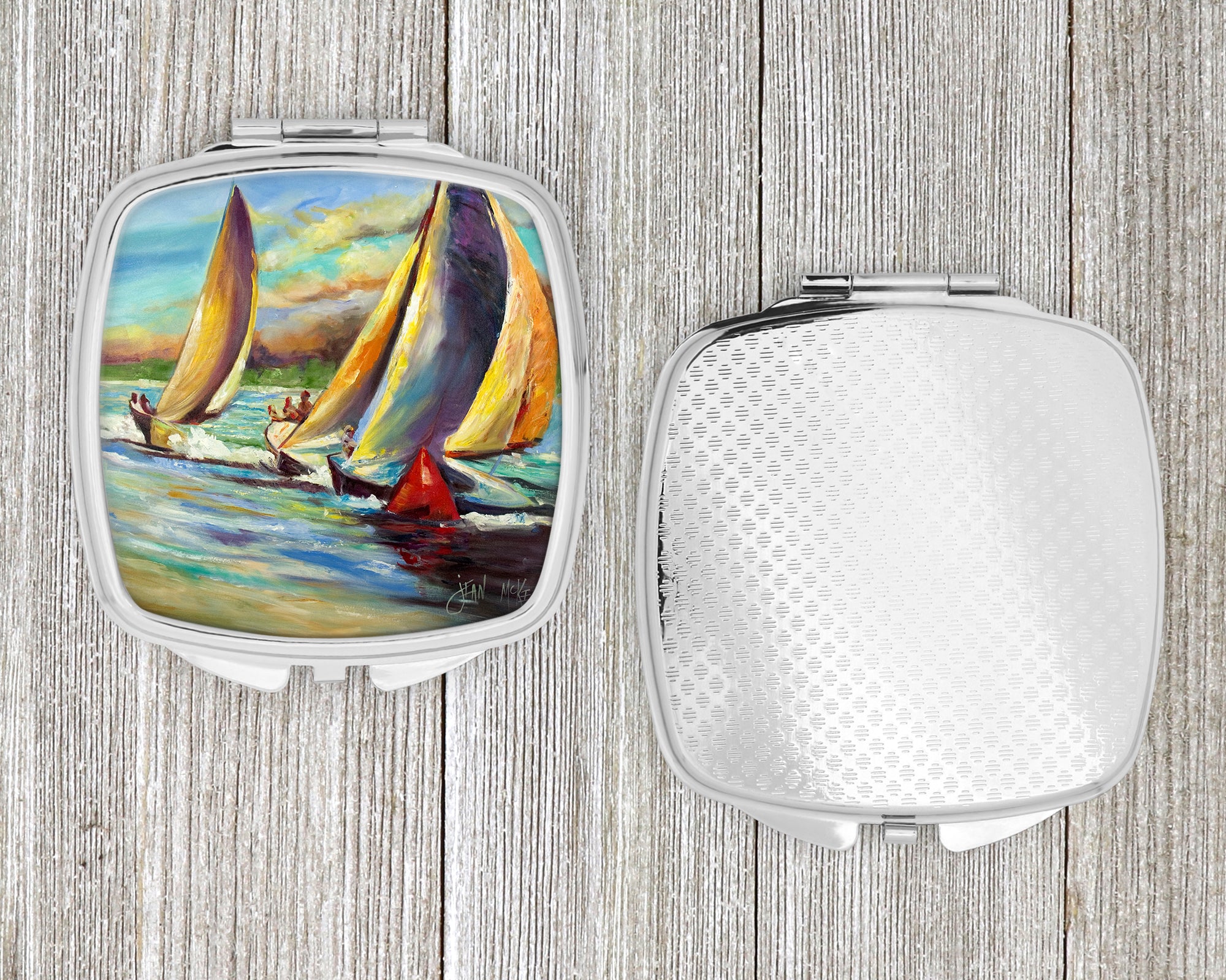 Knost Reggata Sailboats Compact Mirror JMK1236SCM  the-store.com.