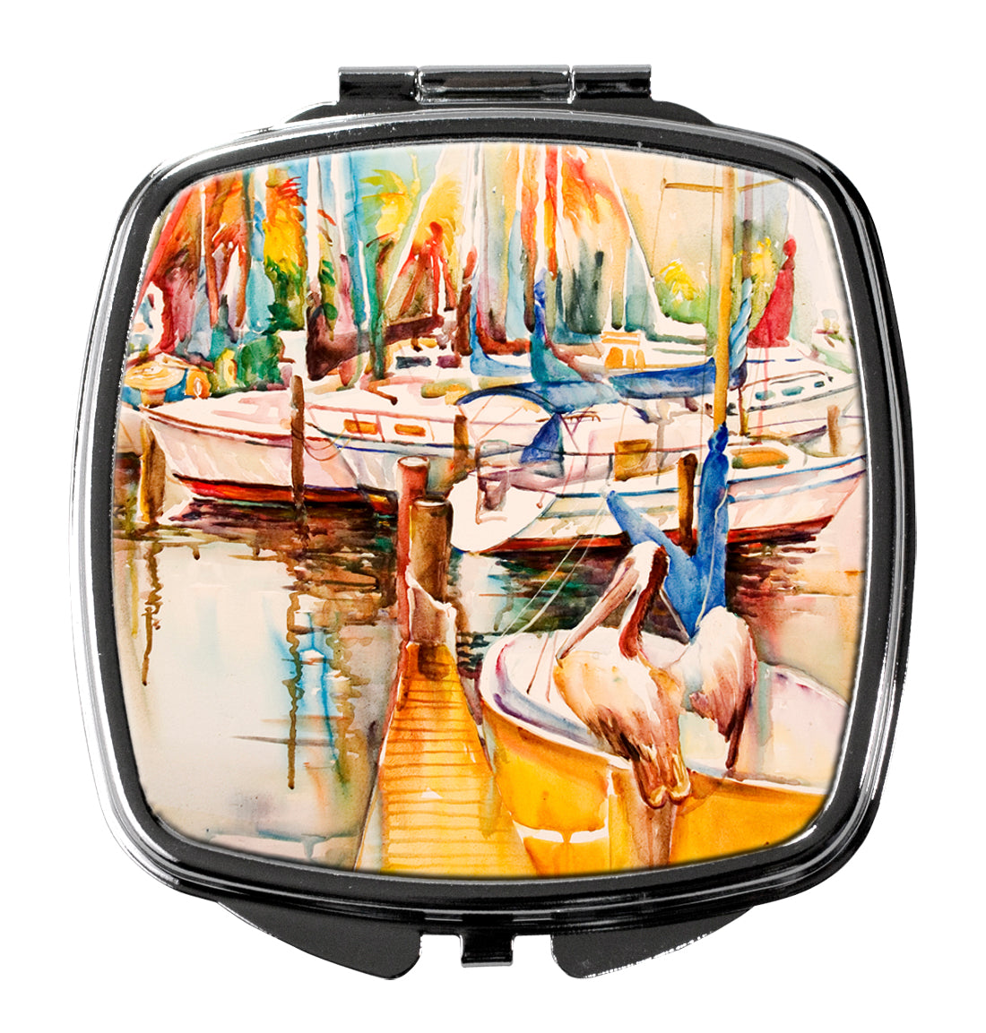 Pelicans and Sailboats Compact Mirror JMK1238SCM  the-store.com.