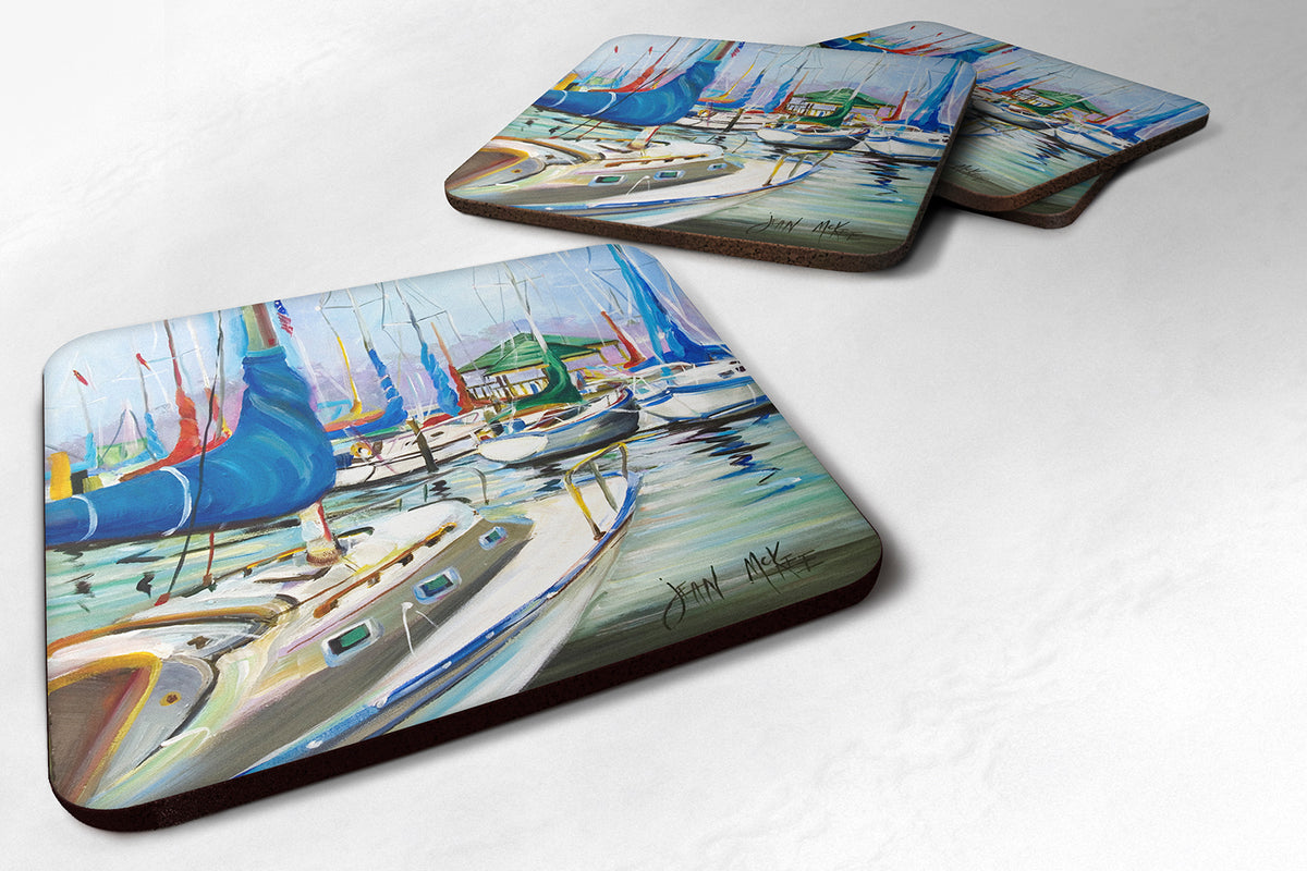 Set of 4 Day break Sailboats Foam Coasters JMK1241FC - the-store.com