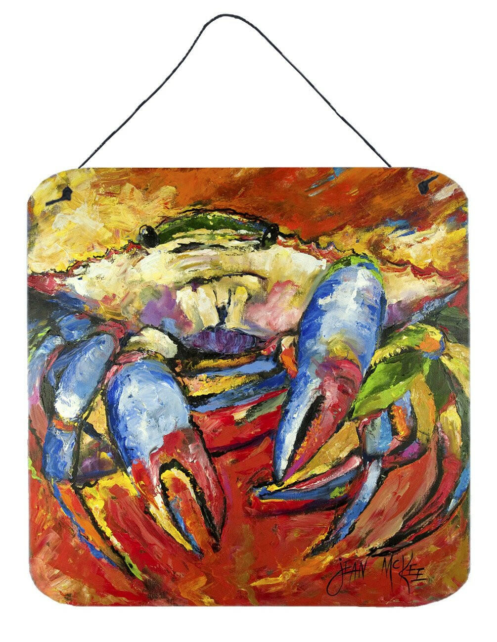 Red Crab Wall or Door Hanging Prints JMK1252DS66 by Caroline's Treasures