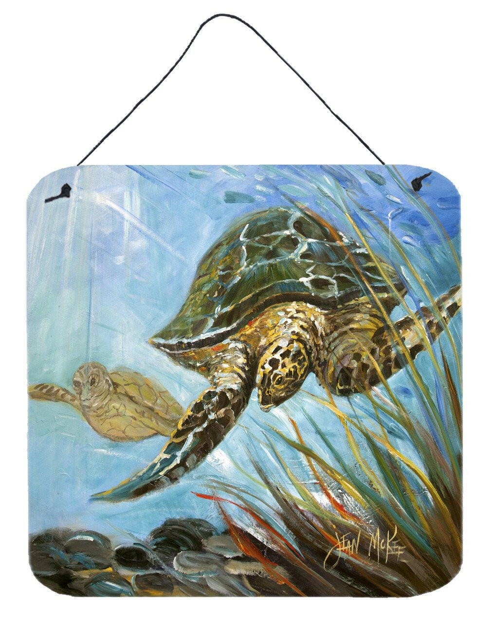 Loggerhead Sea Turtle Wall or Door Hanging Prints JMK1261DS66 by Caroline&#39;s Treasures