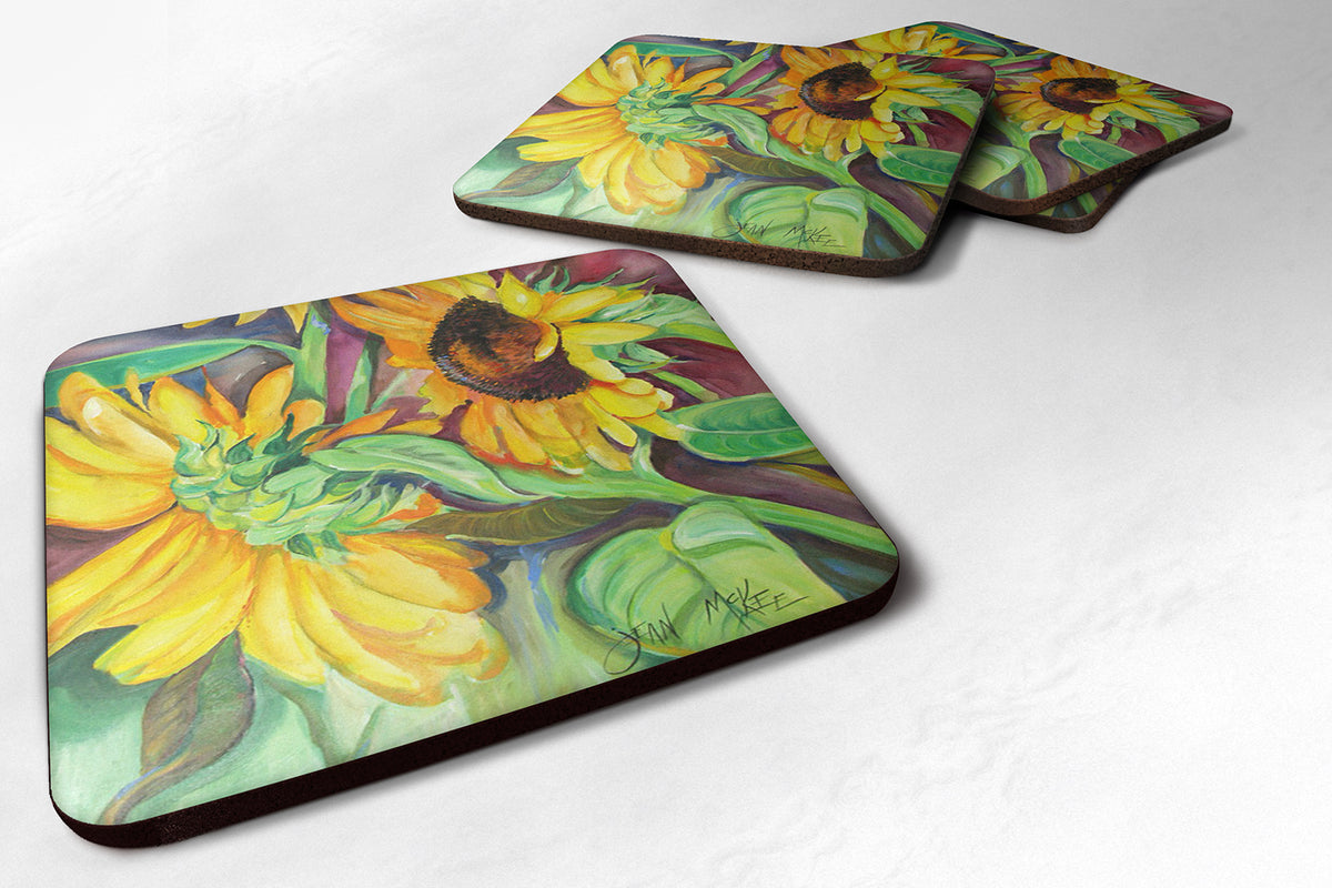 Set of 4 Sunflowers Foam Coasters JMK1267FC - the-store.com