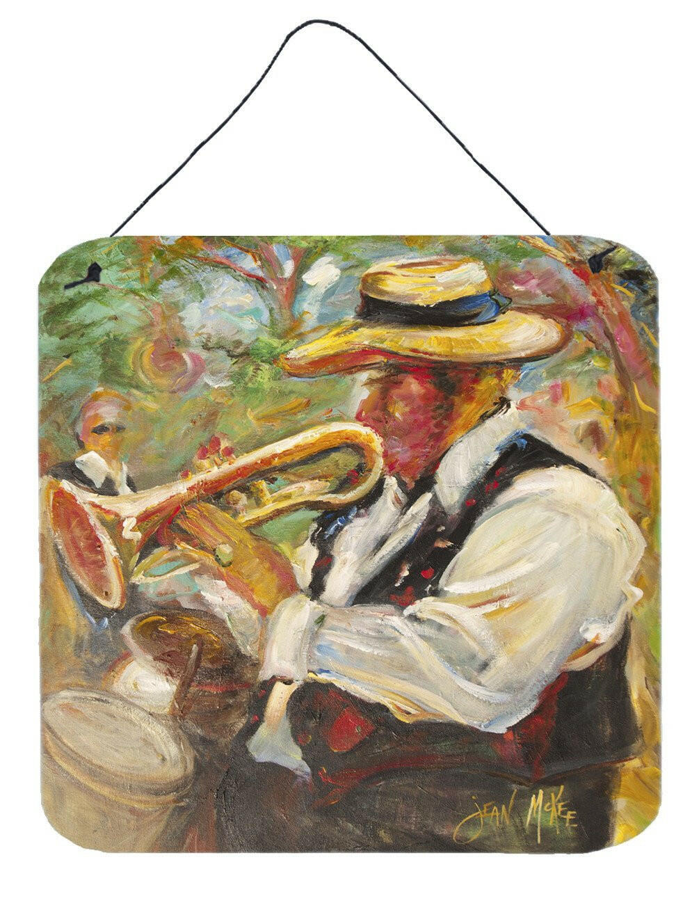 Jazz Trumpet Wall or Door Hanging Prints JMK1276DS66 by Caroline's Treasures