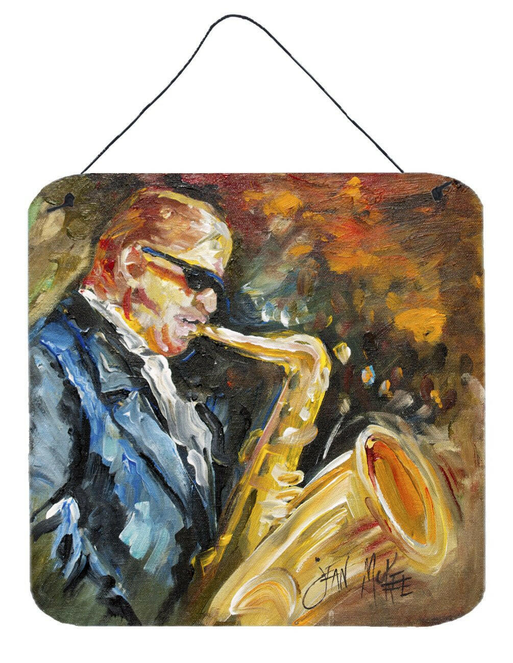 Jazz Sazophone Wall or Door Hanging Prints JMK1277DS66 by Caroline&#39;s Treasures