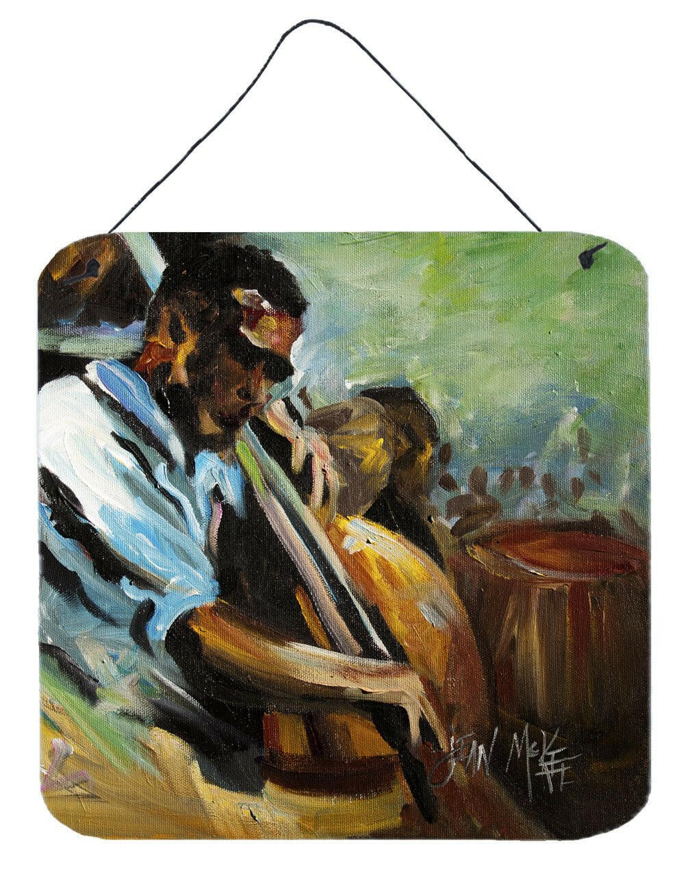 Jazz Bass Wall or Door Hanging Prints JMK1278DS66 by Caroline's Treasures