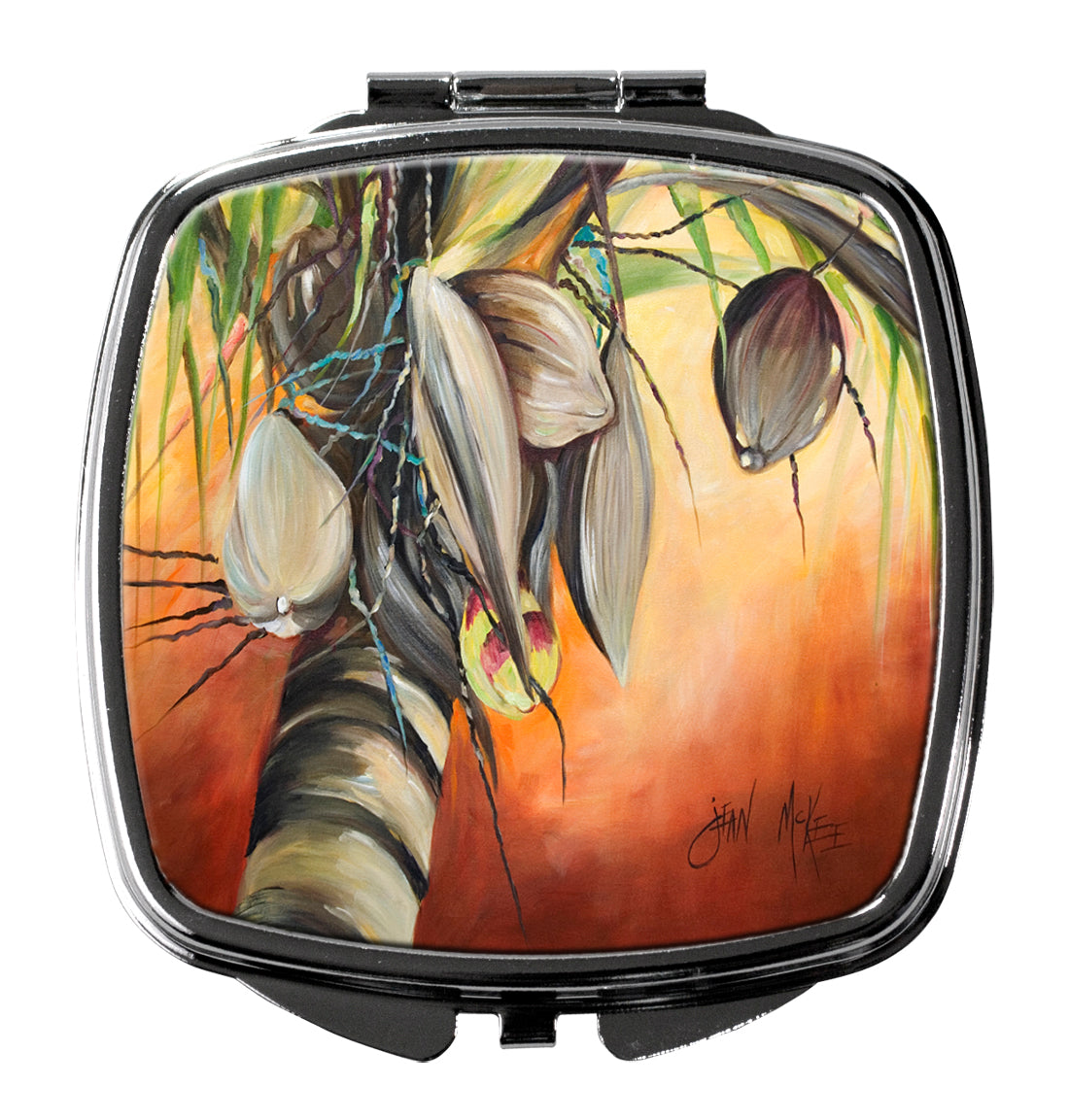 Orange Coconut Tree Compact Mirror JMK1280SCM  the-store.com.