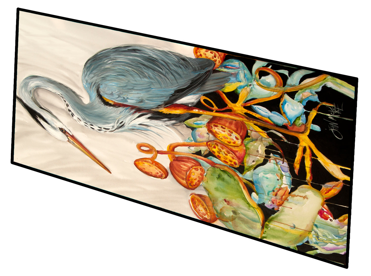 Blue Heron and Crabs Indoor or Outdoor Runner Mat 58x28 JMK1307VRM5828 - the-store.com