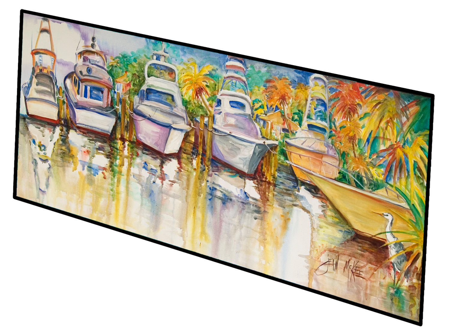 Deep Sea Fishing Boats Mangos Indoor or Outdoor Runner Mat 28x58 JMK1318HRM2858 - the-store.com