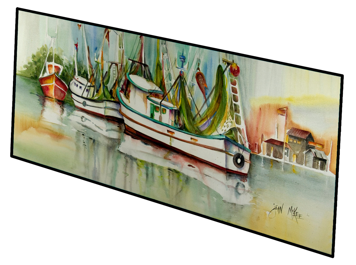 Shrimp Boats Ocean Springs Shrimper Indoor or Outdoor Runner Mat 28x58 JMK1321HRM2858 - the-store.com