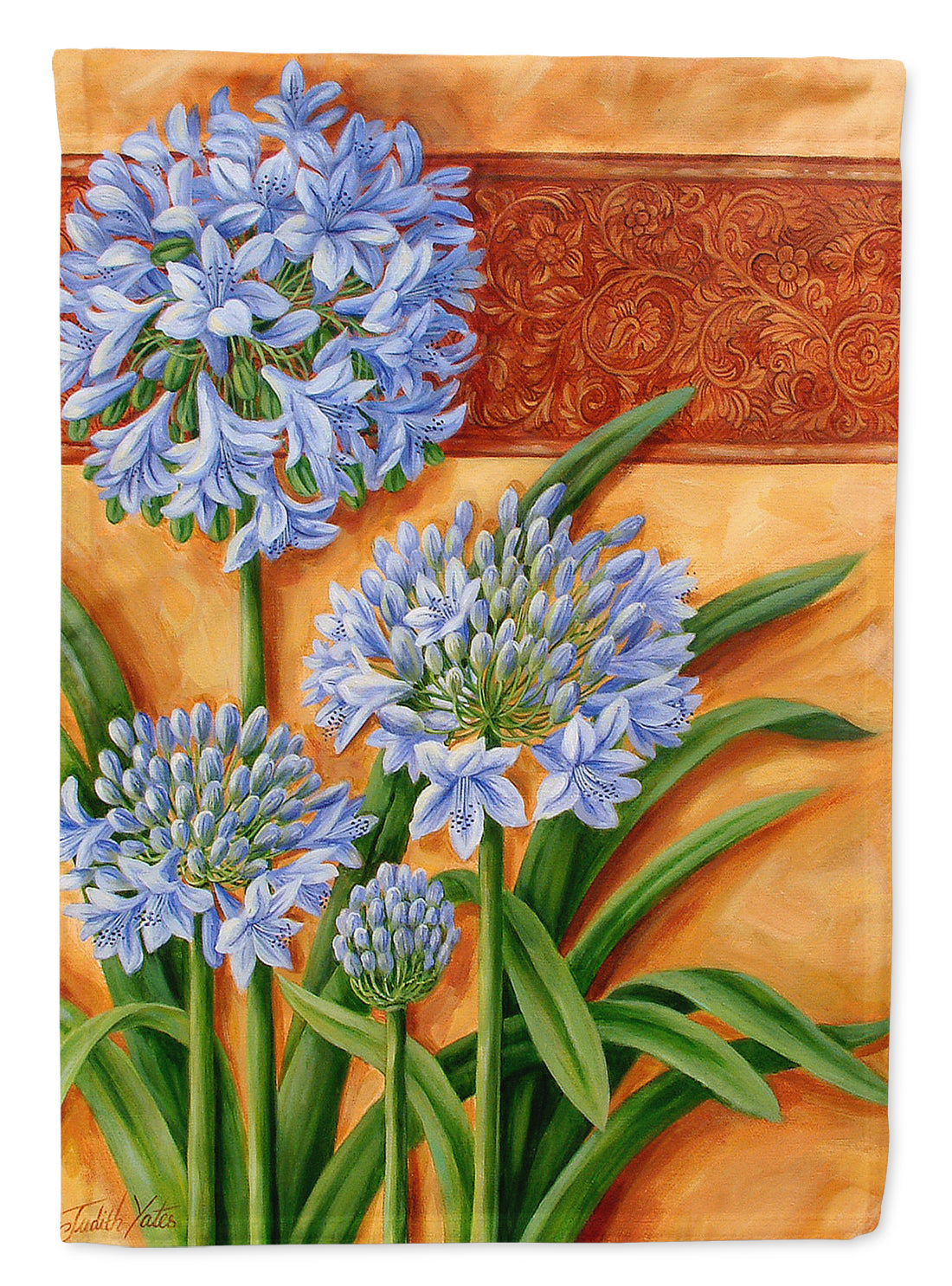 Agapanthus by Judith Yates Flag Garden Size JYJ0072GF.