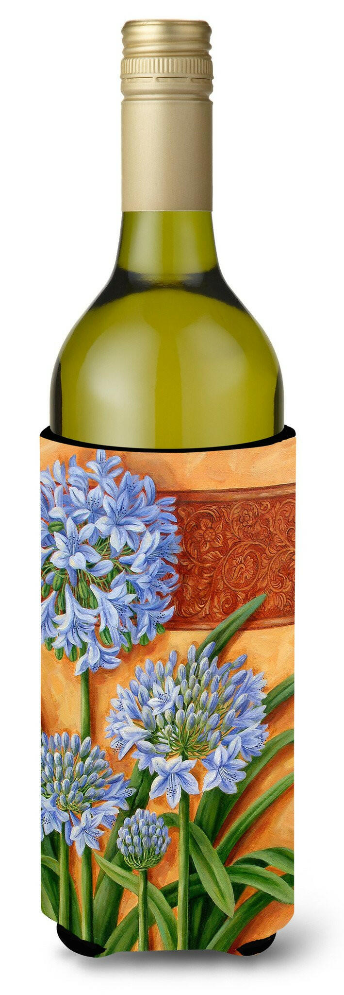 Agapanthus by Judith Yates Wine Bottle Beverage Insulator Hugger JYJ0072LITERK by Caroline's Treasures