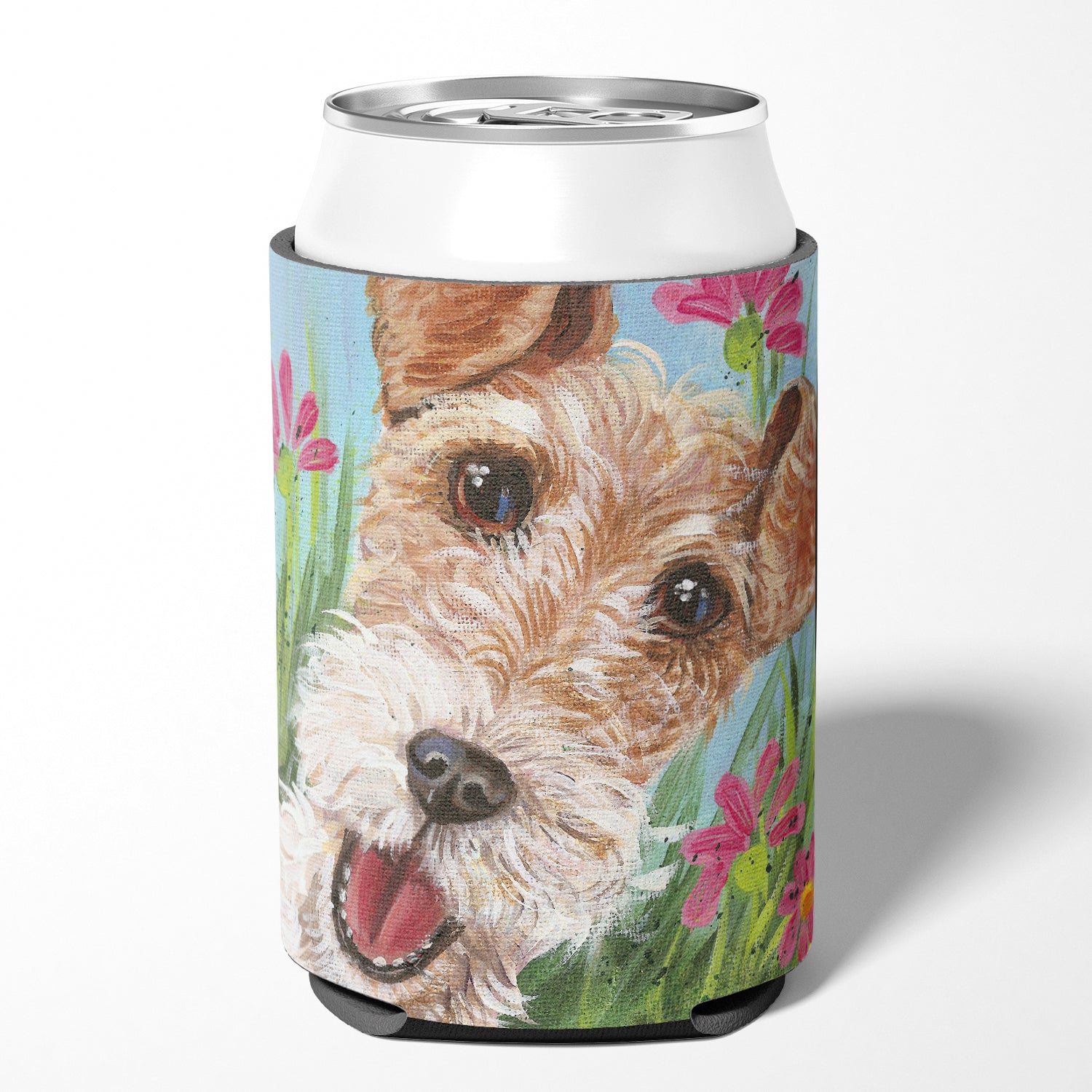 Fox Terrier by Judith Yates Can or Bottle Hugger JYJ0178CC.