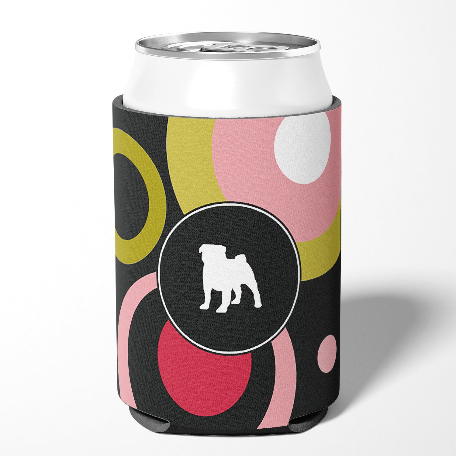 Pug Can or Bottle Beverage Insulator Hugger.