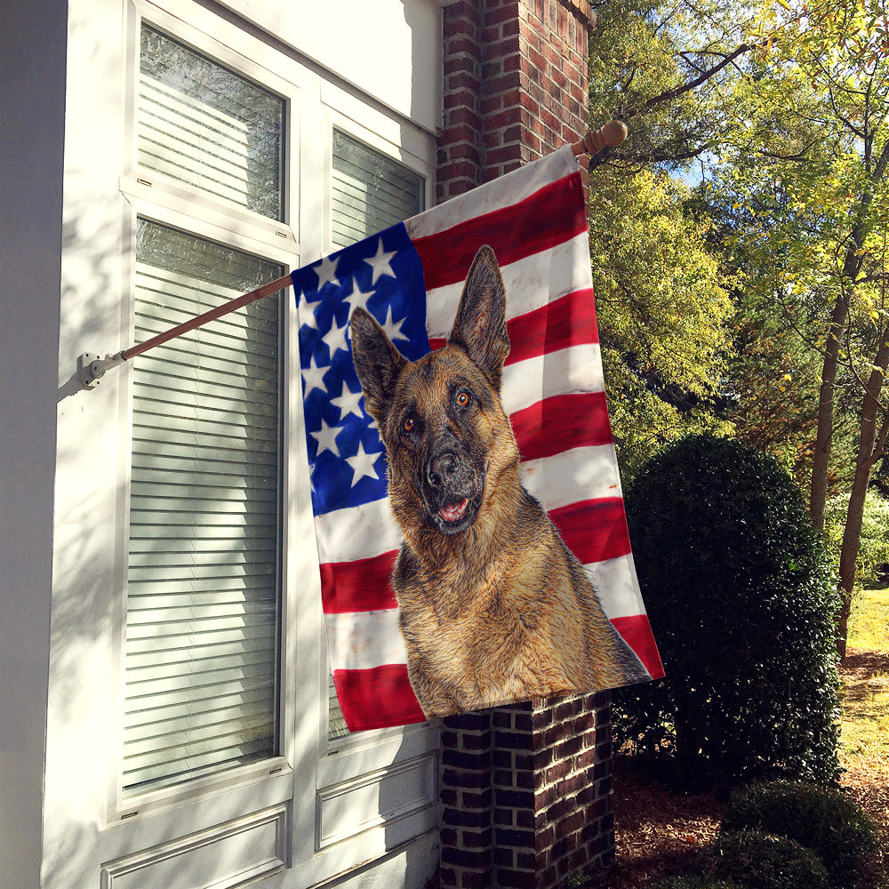 USA American Flag with German Shepherd Flag Canvas House Size KJ1159CHF  the-store.com.