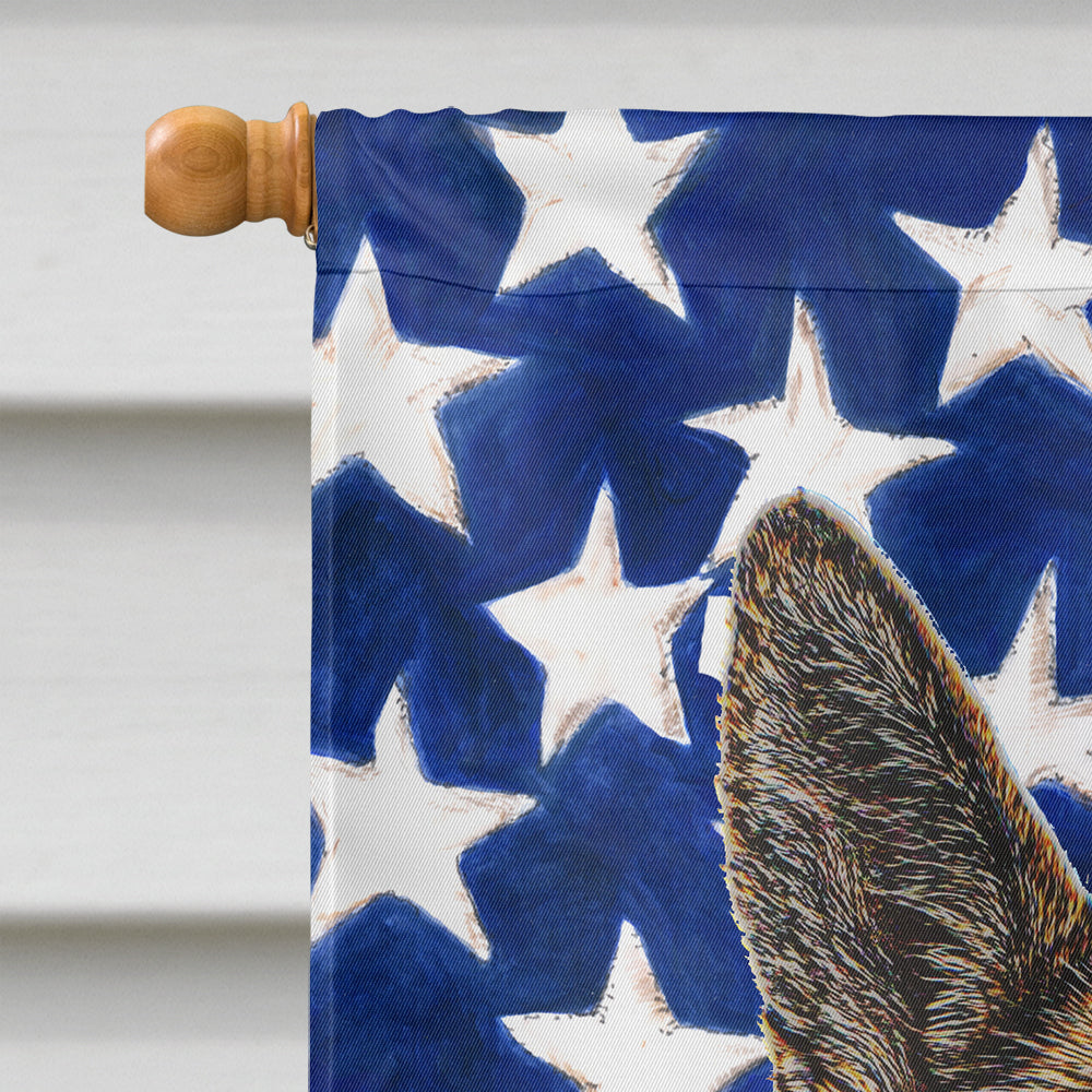 USA American Flag with German Shepherd Flag Canvas House Size KJ1159CHF  the-store.com.