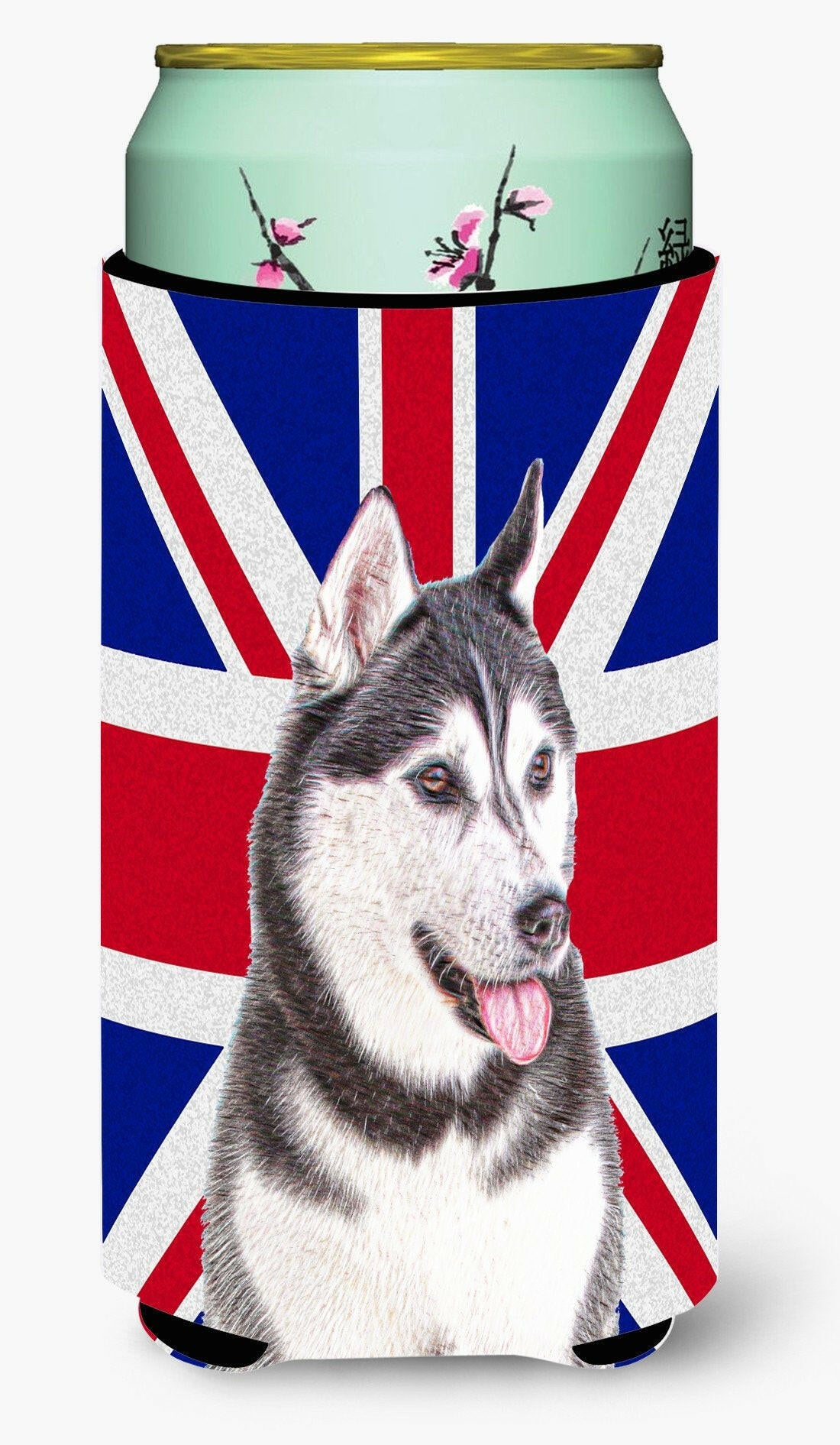 Alaskan Malamute with English Union Jack British Flag Tall Boy Beverage Insulator Hugger KJ1161TBC by Caroline's Treasures