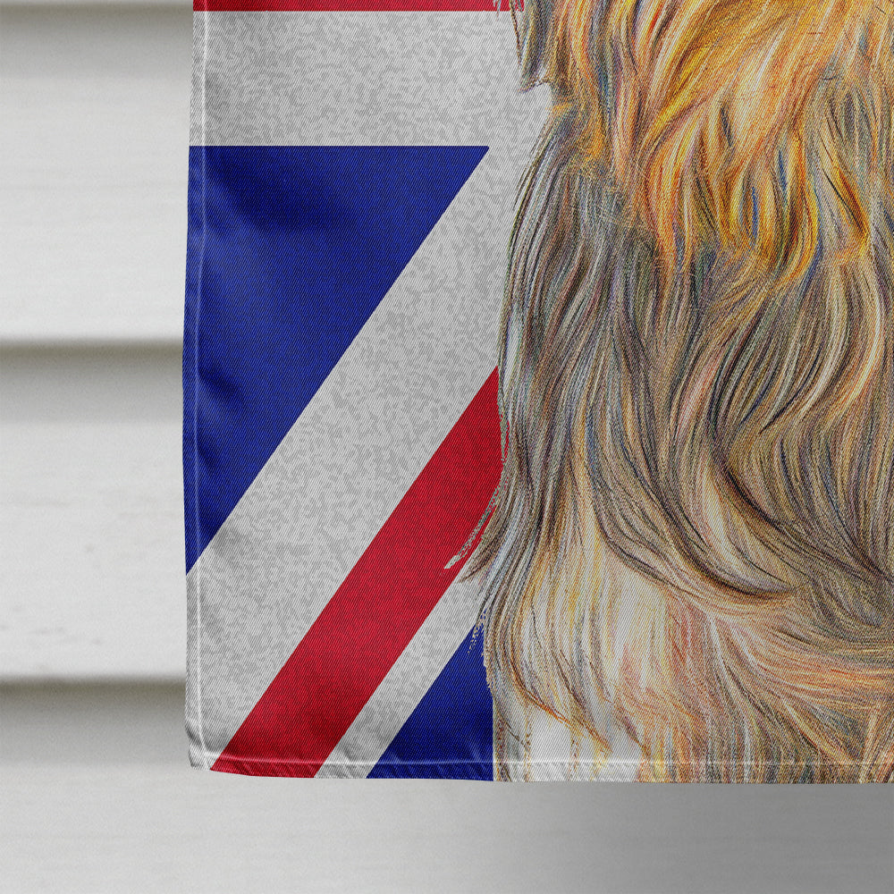 Yorkie / Yorkshire Terrier with English Union Jack British Flag Flag Canvas House Size KJ1163CHF  the-store.com.