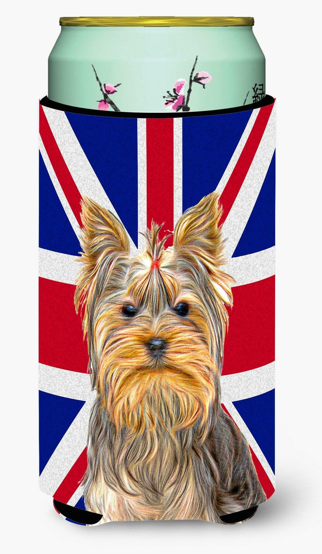 Yorkie / Yorkshire Terrier with English Union Jack British Flag Tall Boy Beverage Insulator Hugger KJ1163TBC by Caroline's Treasures