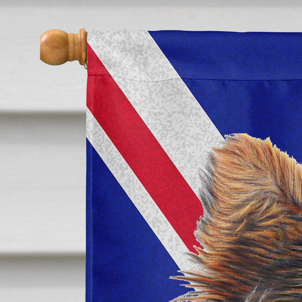 Yorkie Puppy / Yorkshire Terrier with English Union Jack British Flag Flag Canvas House Size KJ1167CHF  the-store.com.