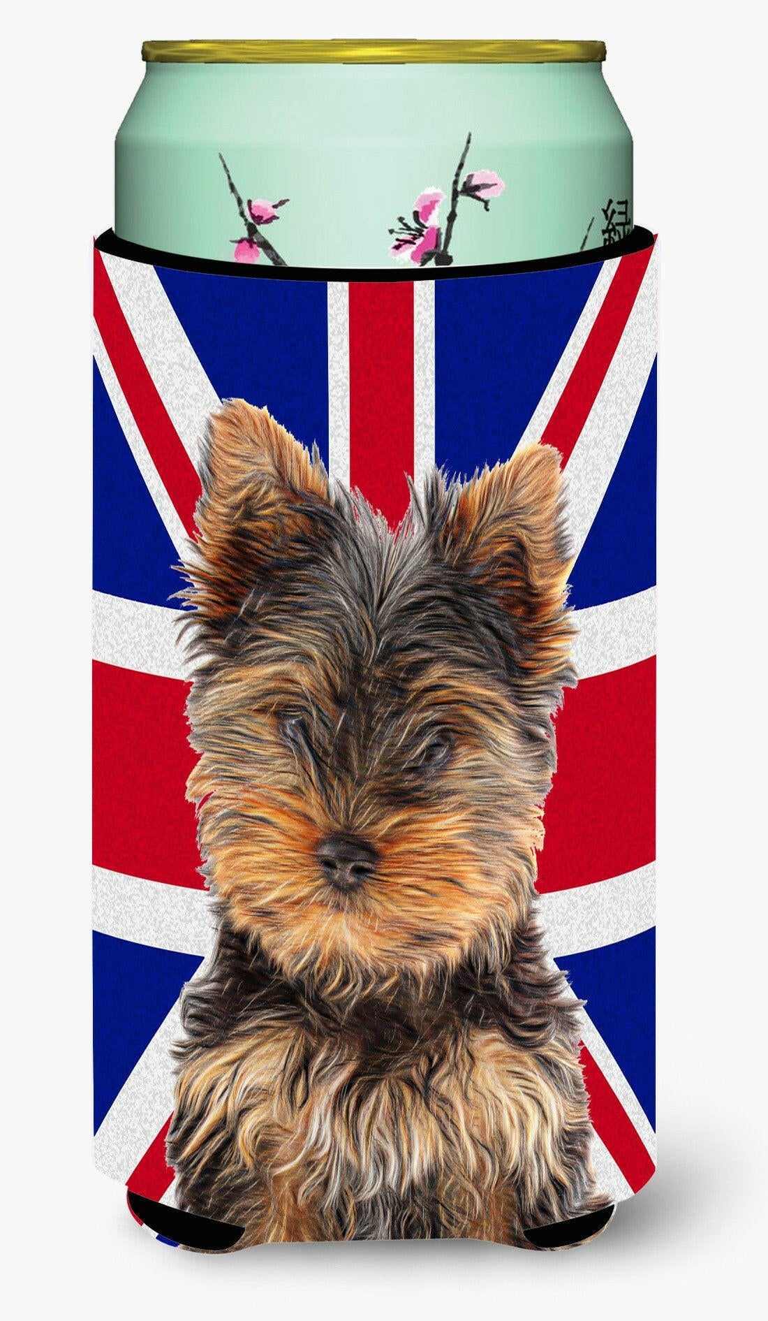 Yorkie Puppy / Yorkshire Terrier with English Union Jack British Flag Tall Boy Beverage Insulator Hugger KJ1167TBC by Caroline's Treasures