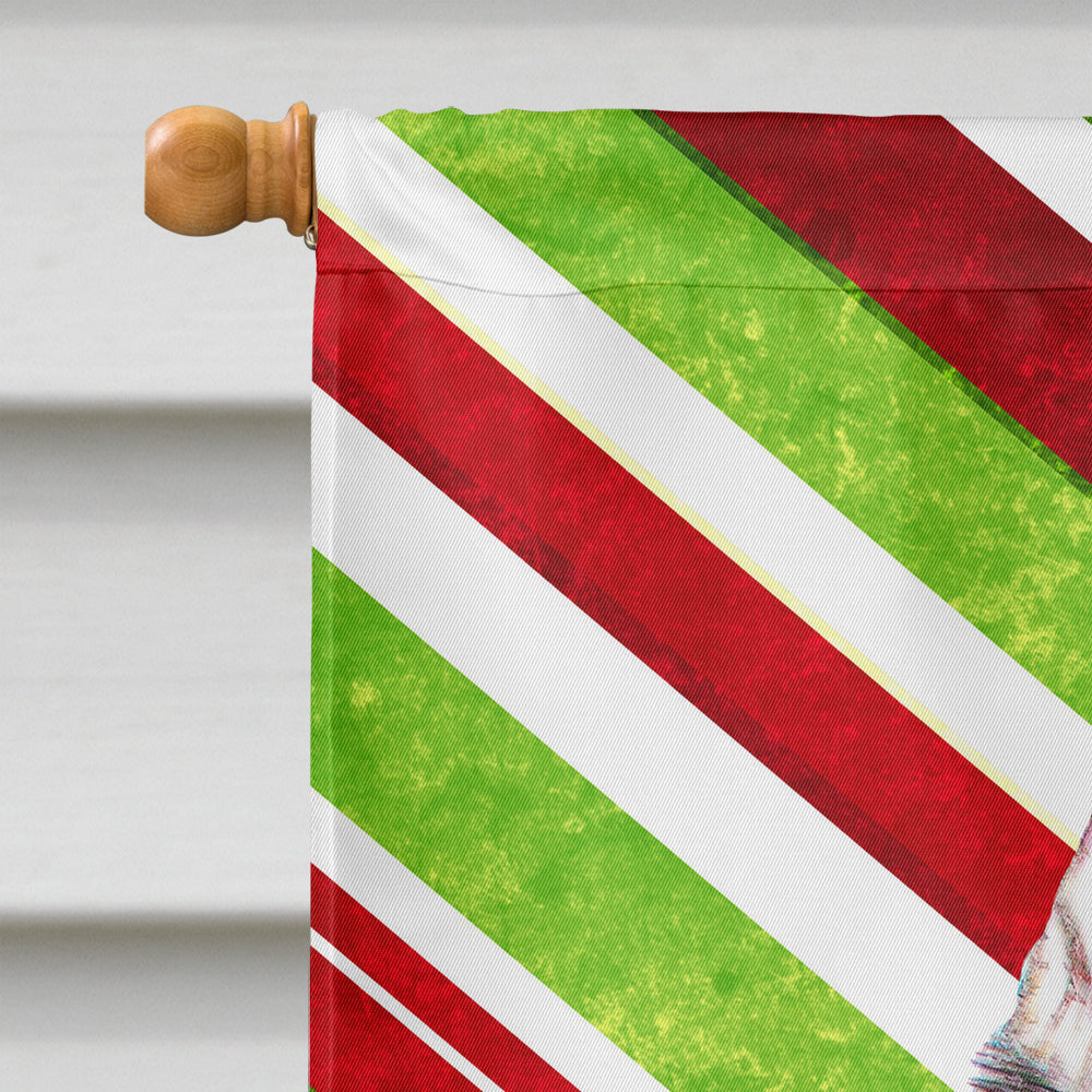 Candy Cane Holiday Christmas Alaskan Malamute Flag Canvas House Size KJ1168CHF  the-store.com.