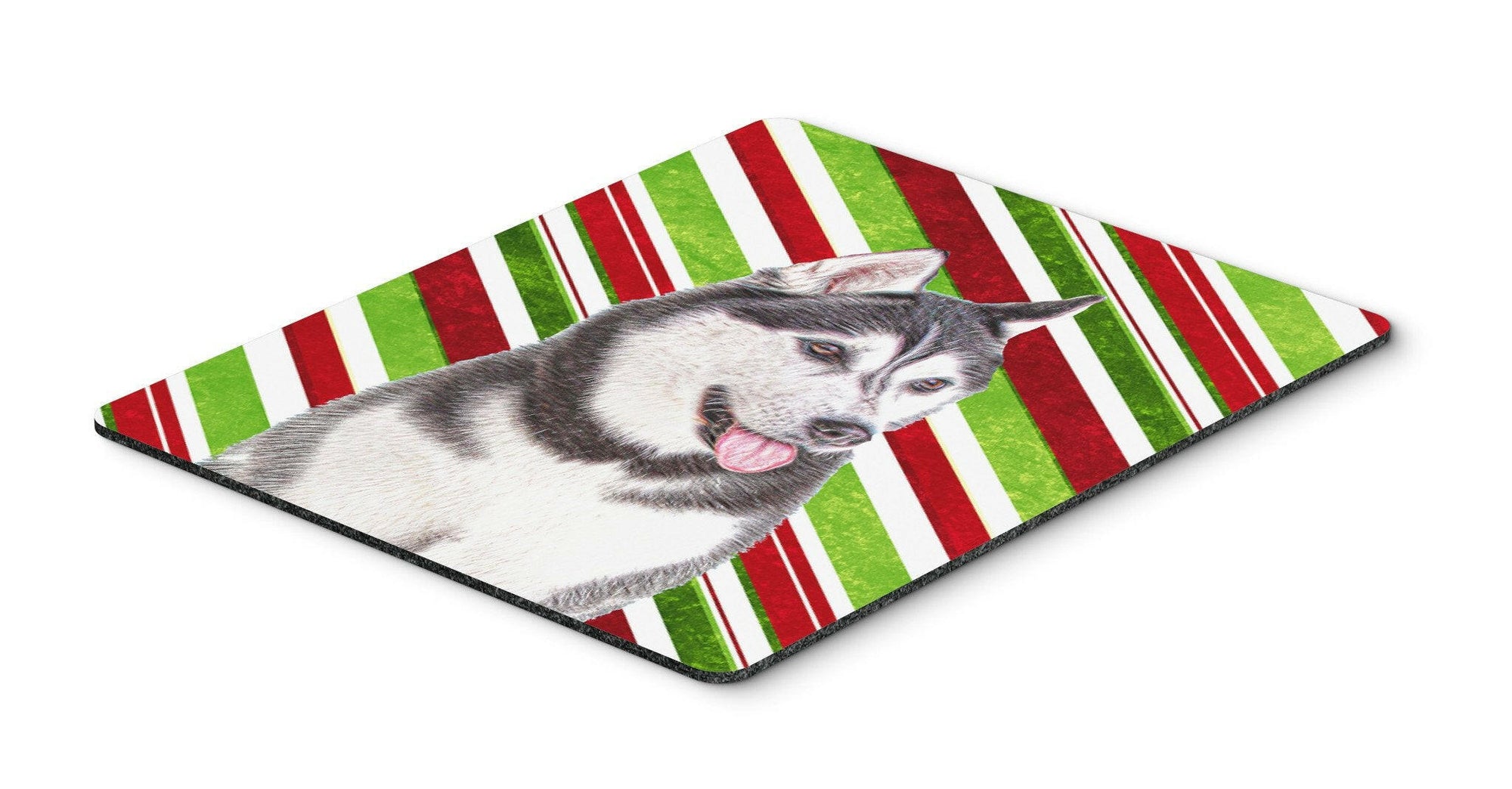 Candy Cane Holiday Christmas Alaskan Malamute Mouse Pad, Hot Pad or Trivet KJ1168MP by Caroline's Treasures