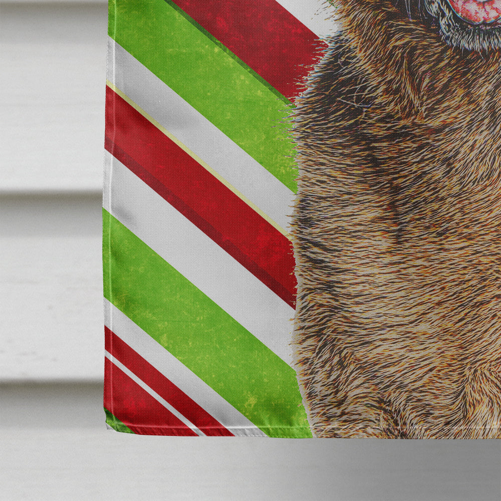 Candy Cane Holiday Christmas German Shepherd Flag Canvas House Size KJ1173CHF  the-store.com.