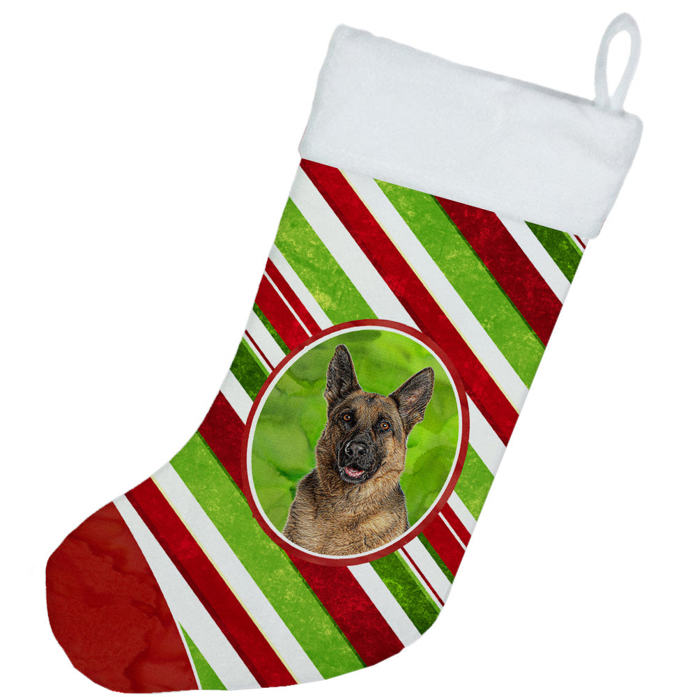 Candy Cane Holiday Christmas German Shepherd Christmas Stocking KJ1173CS  the-store.com.