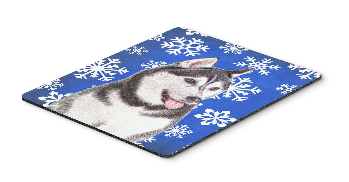 Winter Snowflakes Holiday Alaskan Malamute Mouse Pad, Hot Pad or Trivet KJ1175MP by Caroline&#39;s Treasures