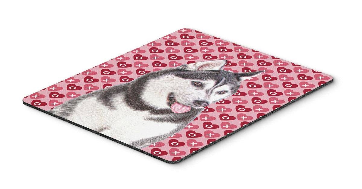 Hearts Love and Valentine&#39;s Day Alaskan Malamute Mouse Pad, Hot Pad or Trivet KJ1189MP by Caroline&#39;s Treasures