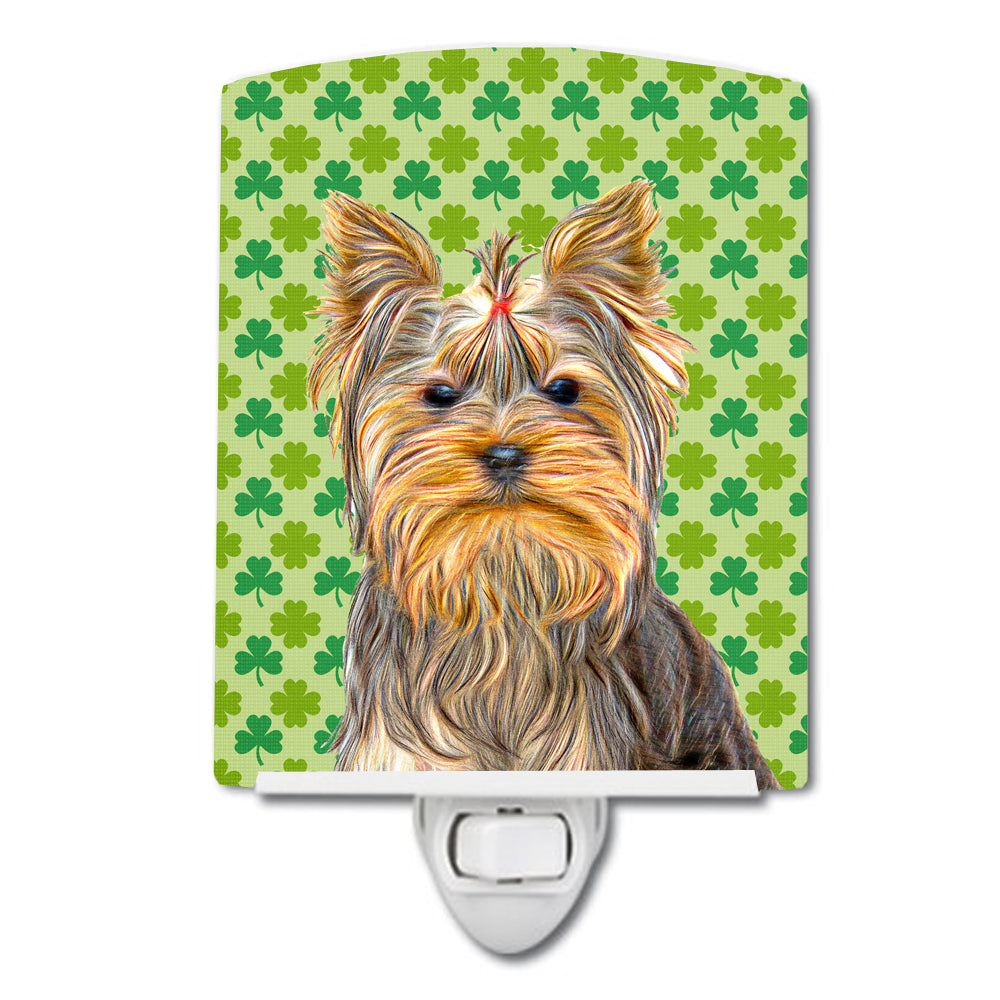 St. Patrick's Day Shamrock Yorkie / Yorkshire Terrier Ceramic Night Light KJ1198CNL - the-store.com