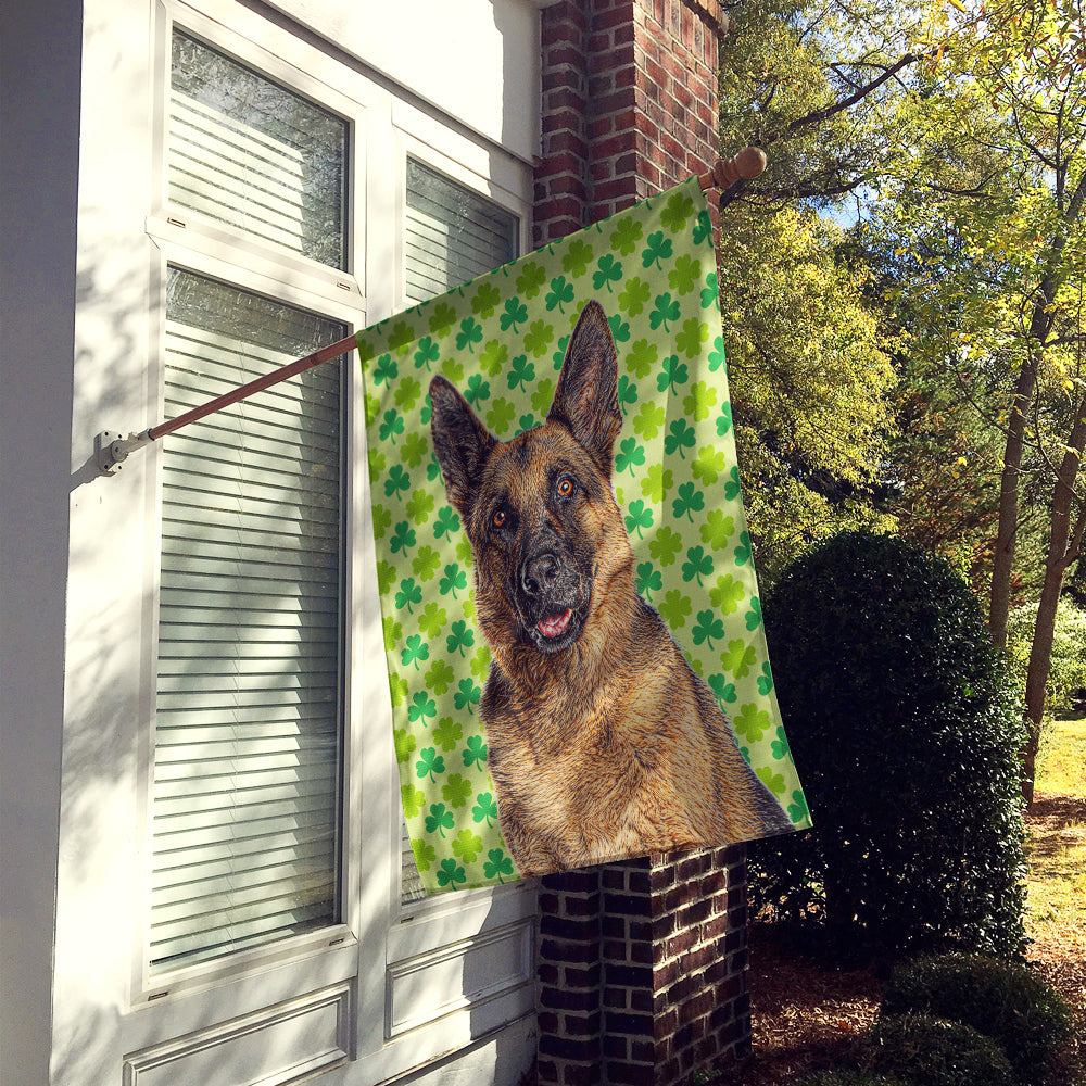 St. Patrick's Day Shamrock German Shepherd Flag Canvas House Size KJ1201CHF  the-store.com.