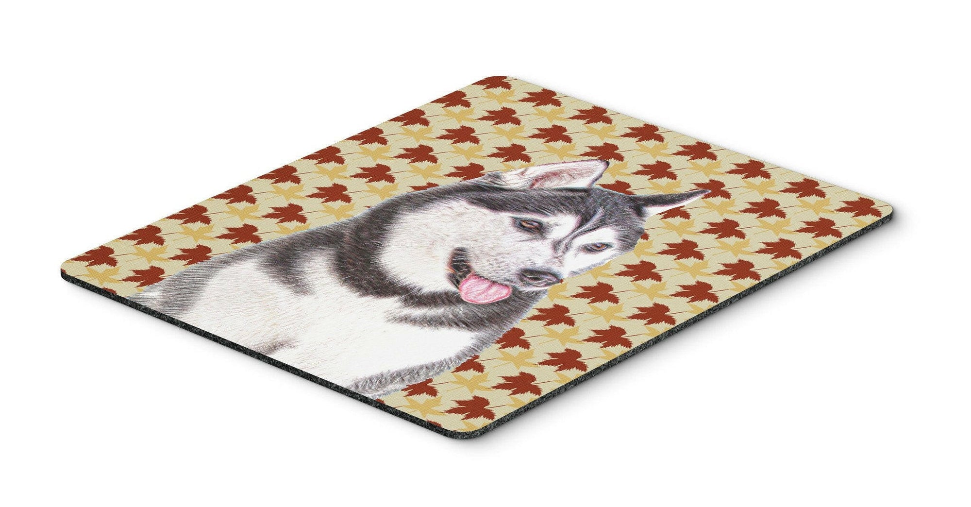 Fall Leaves Alaskan Malamute Mouse Pad, Hot Pad or Trivet KJ1203MP by Caroline's Treasures