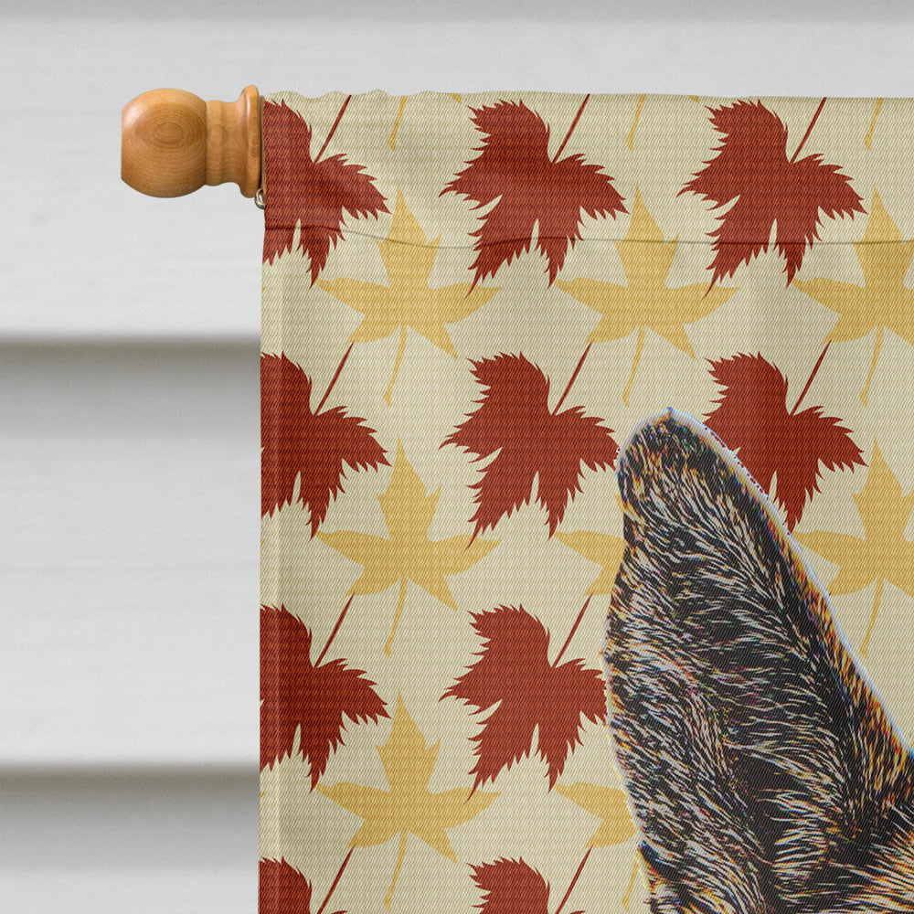 Fall Leaves German Shepherd Flag Canvas House Size KJ1208CHF  the-store.com.