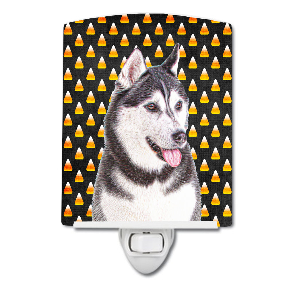 Candy Corn Halloween Alaskan Malamute Ceramic Night Light KJ1210CNL - the-store.com