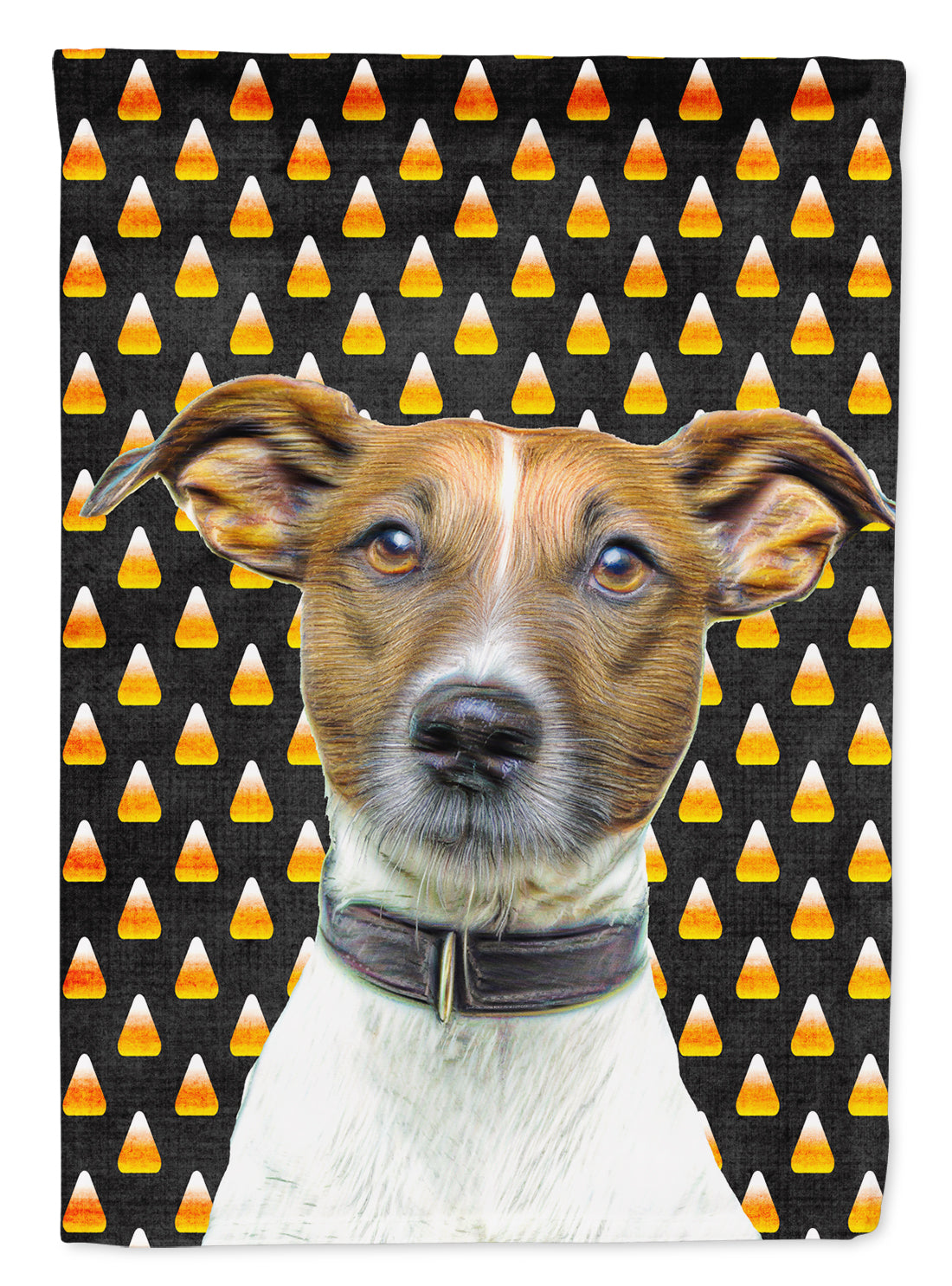 Candy Corn Halloween Jack Russell Terrier Flag Garden Size KJ1211GF.