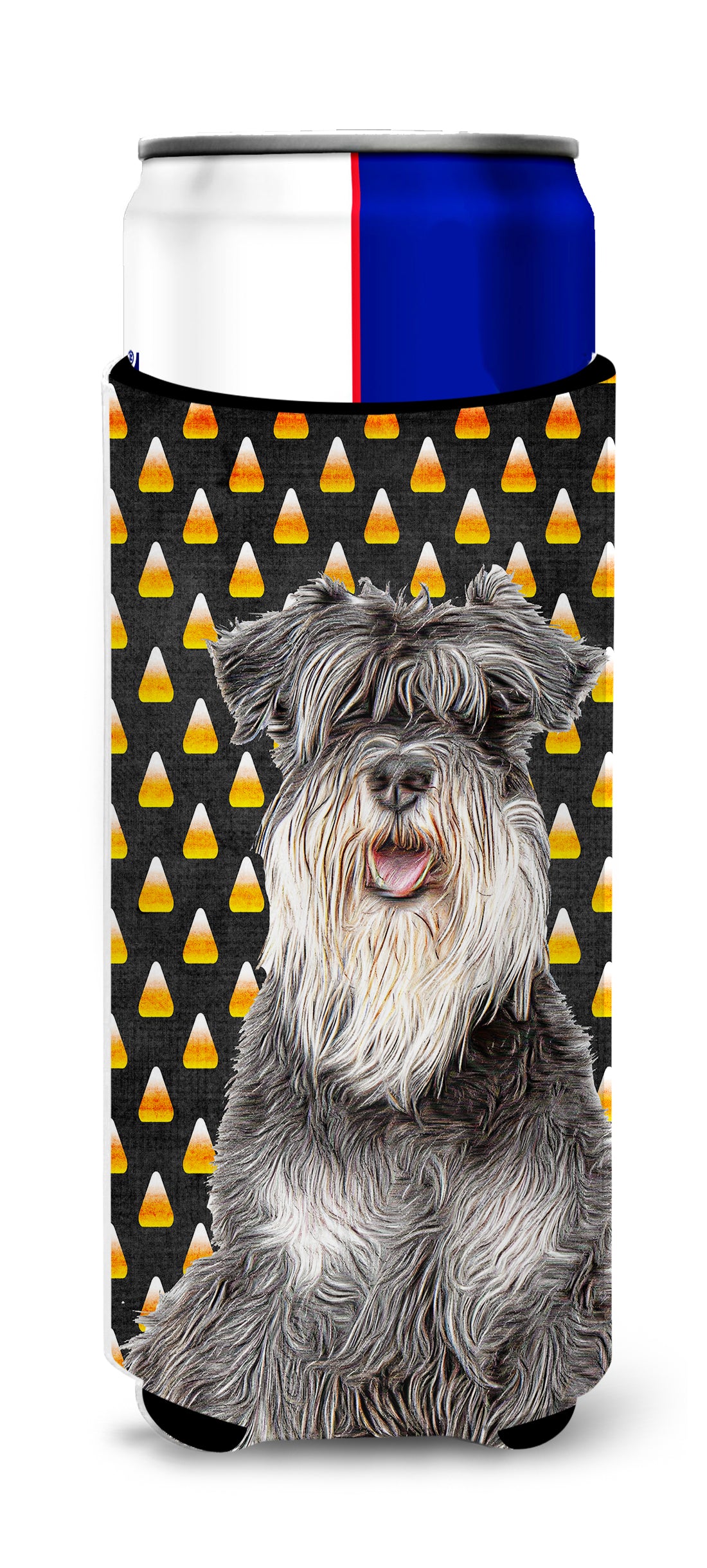 Candy Corn Halloween Schnauzer Ultra Beverage Insulators for slim cans KJ1213MUK.