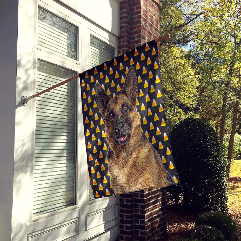 Candy Corn Halloween German Shepherd Flag Canvas House Size KJ1215CHF  the-store.com.