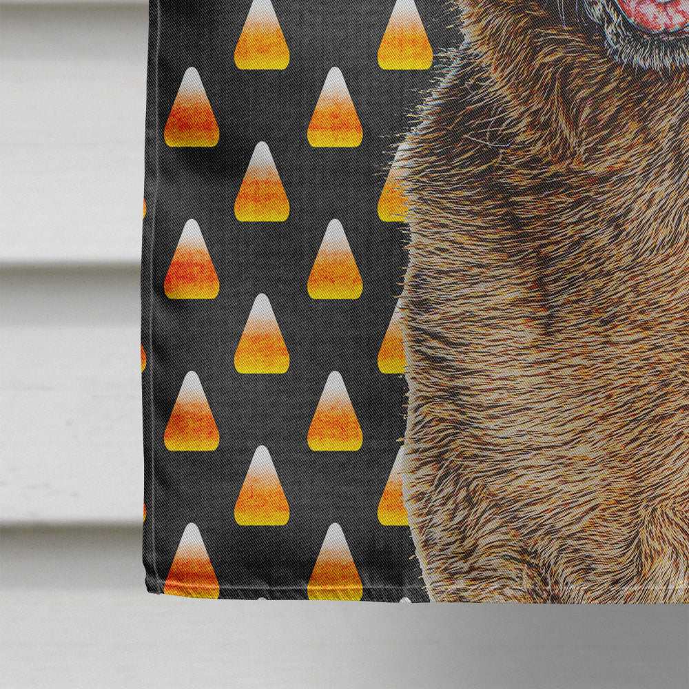 Candy Corn Halloween German Shepherd Flag Canvas House Size KJ1215CHF  the-store.com.