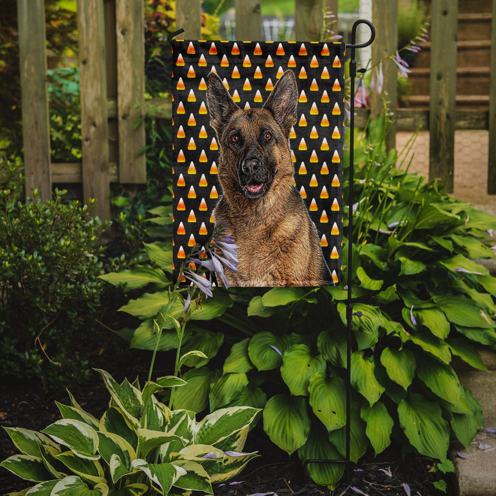 Candy Corn Halloween German Shepherd Flag Garden Size KJ1215GF.