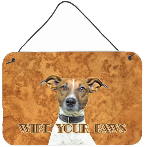 Jack Russell Terrier Wipe your Paws Wall or Door Hanging Prints KJ1218DS812 by Caroline's Treasures