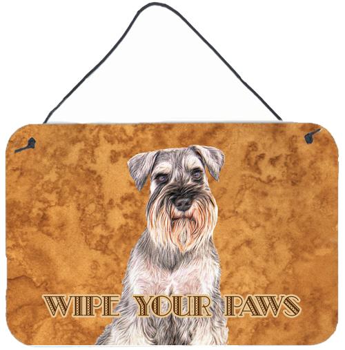 Schnauzer Wipe your Paws Wall or Door Hanging Prints KJ1220DS812 by Caroline's Treasures