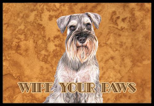 Schnauzer Wipe your Paws Indoor or Outdoor Mat 24x36 KJ1220JMAT by Caroline's Treasures