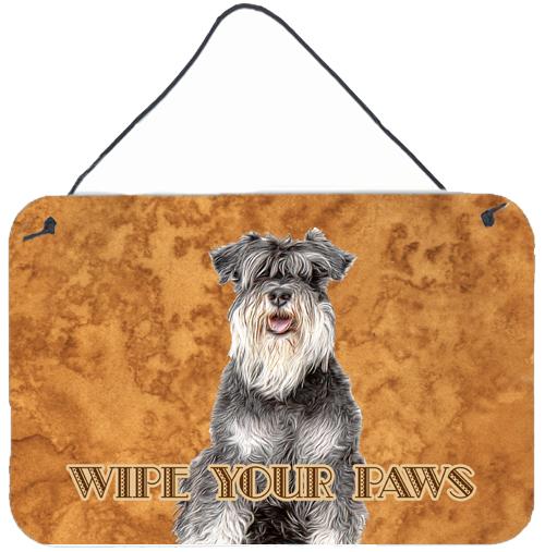 Schnauzer Wipe your Paws Wall or Door Hanging Prints KJ1221DS812 by Caroline's Treasures