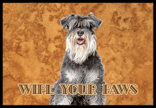 Schnauzer Wipe your Paws Indoor or Outdoor Mat 24x36 KJ1221JMAT by Caroline's Treasures