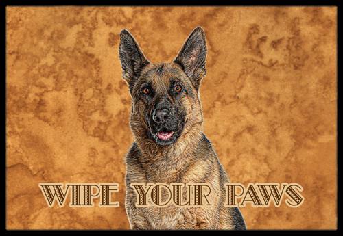 German Shepherd Wipe your Paws Indoor or Outdoor Mat 24x36 KJ1222JMAT by Caroline&#39;s Treasures