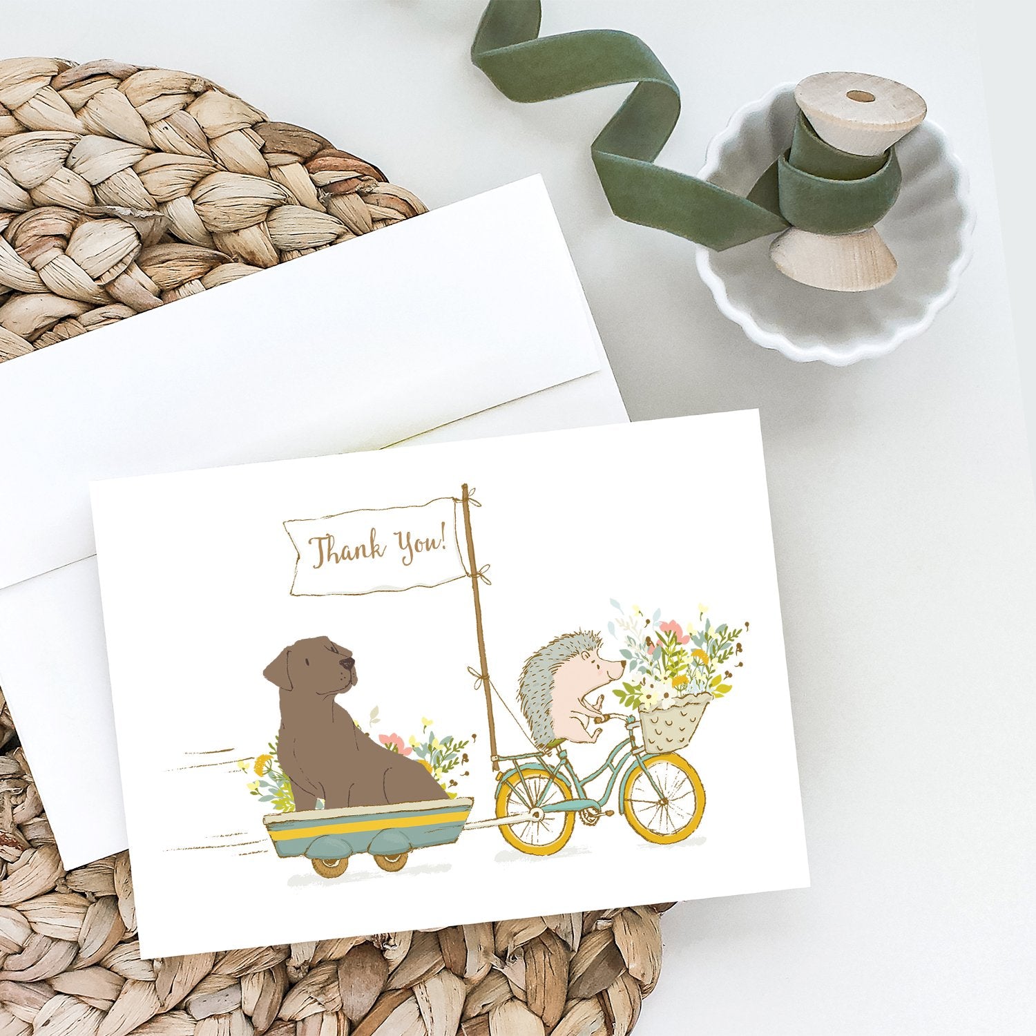 Buy this Labrador Retriever Chocolate Greeting Cards and Envelopes Pack of 8