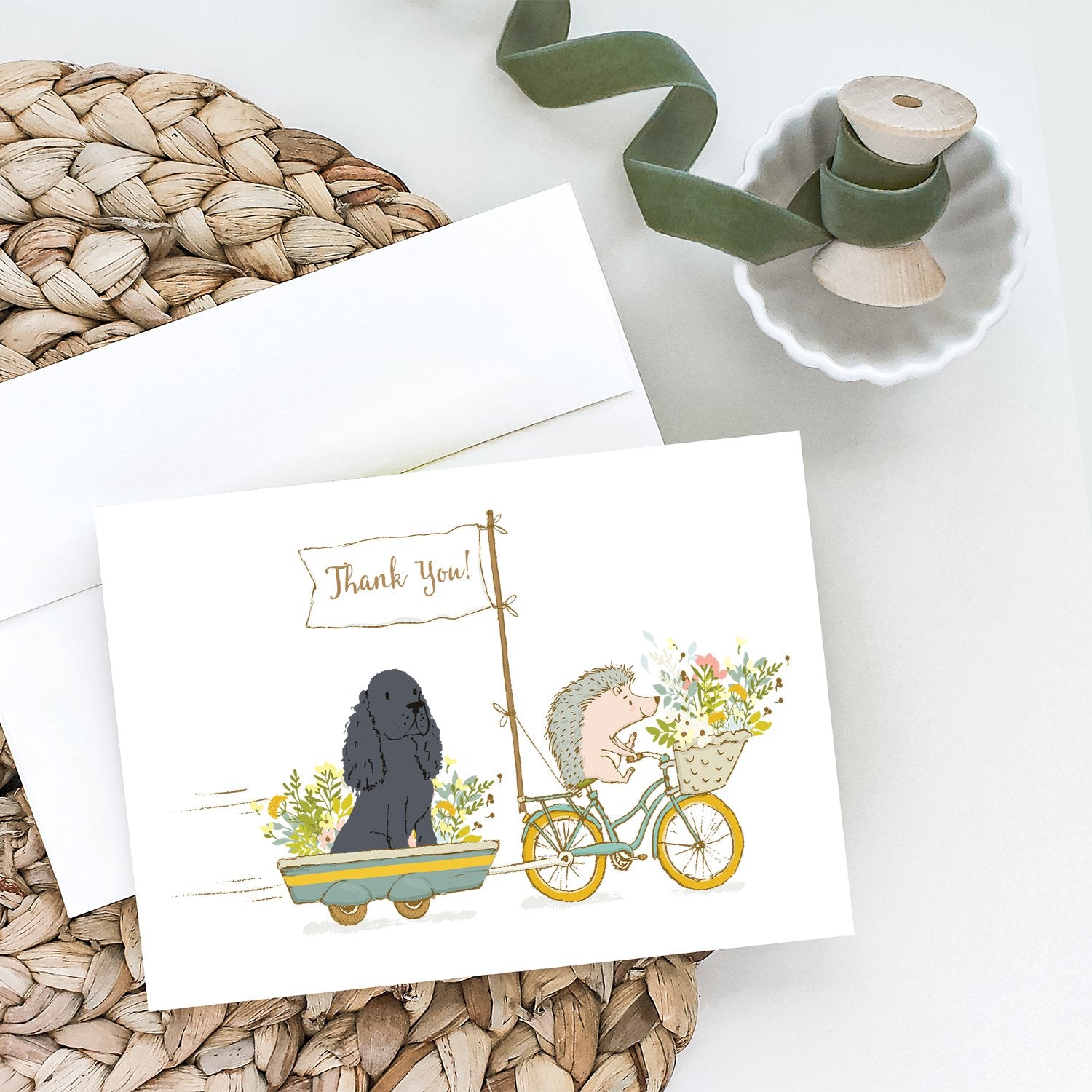 Buy this Cocker Spaniel Black Greeting Cards and Envelopes Pack of 8